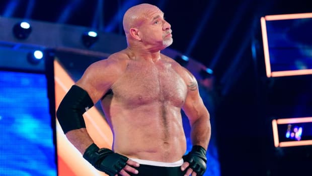 Bill Goldberg after his match against Dolph Ziggler at SummerSlam